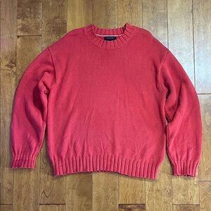 Banana Republic Chinky Knit Organic Cotton Sweater Size L Preppy Retro Classic
